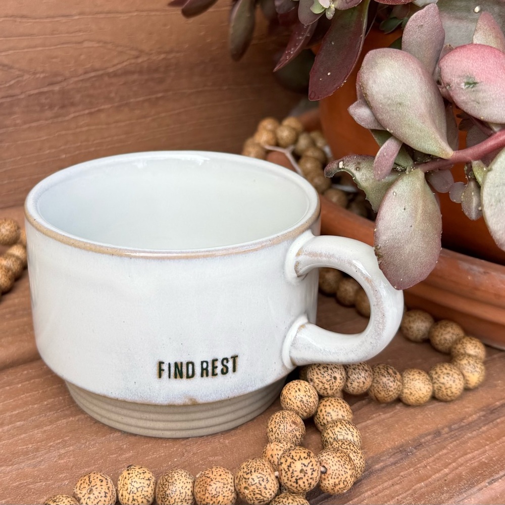 NEW Hearth & Hand 'Find Rest' Ceramic Mug